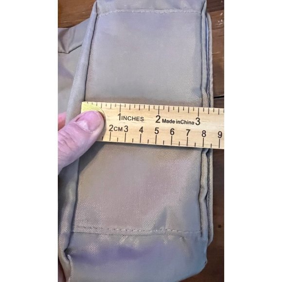 Baggallini women's tan water resistant nylon cross body shoulder bag, adjustable - Picture 8 of 8